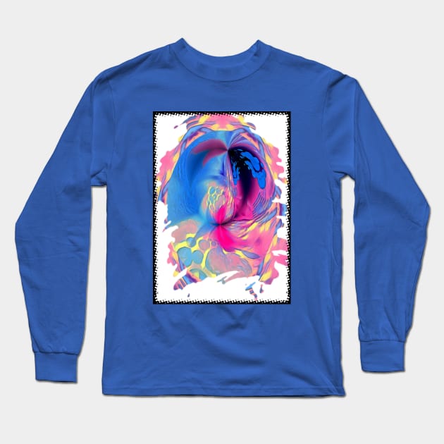 Catch a wave surfer girl abstract graffiti Long Sleeve T-Shirt by SilverPixieArt